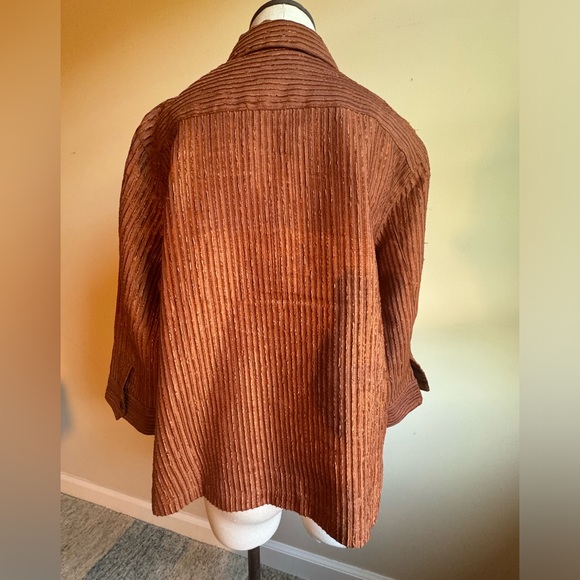 Burnt Orange Coldwater Creek Button Down Blouse - Picture 5 of 6